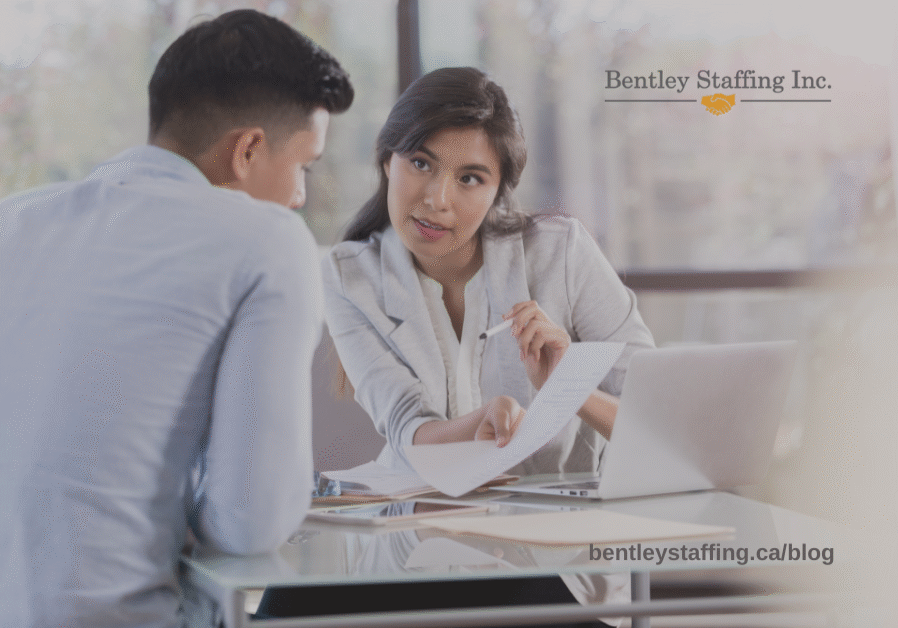 HR and team member taking part in the hiring process